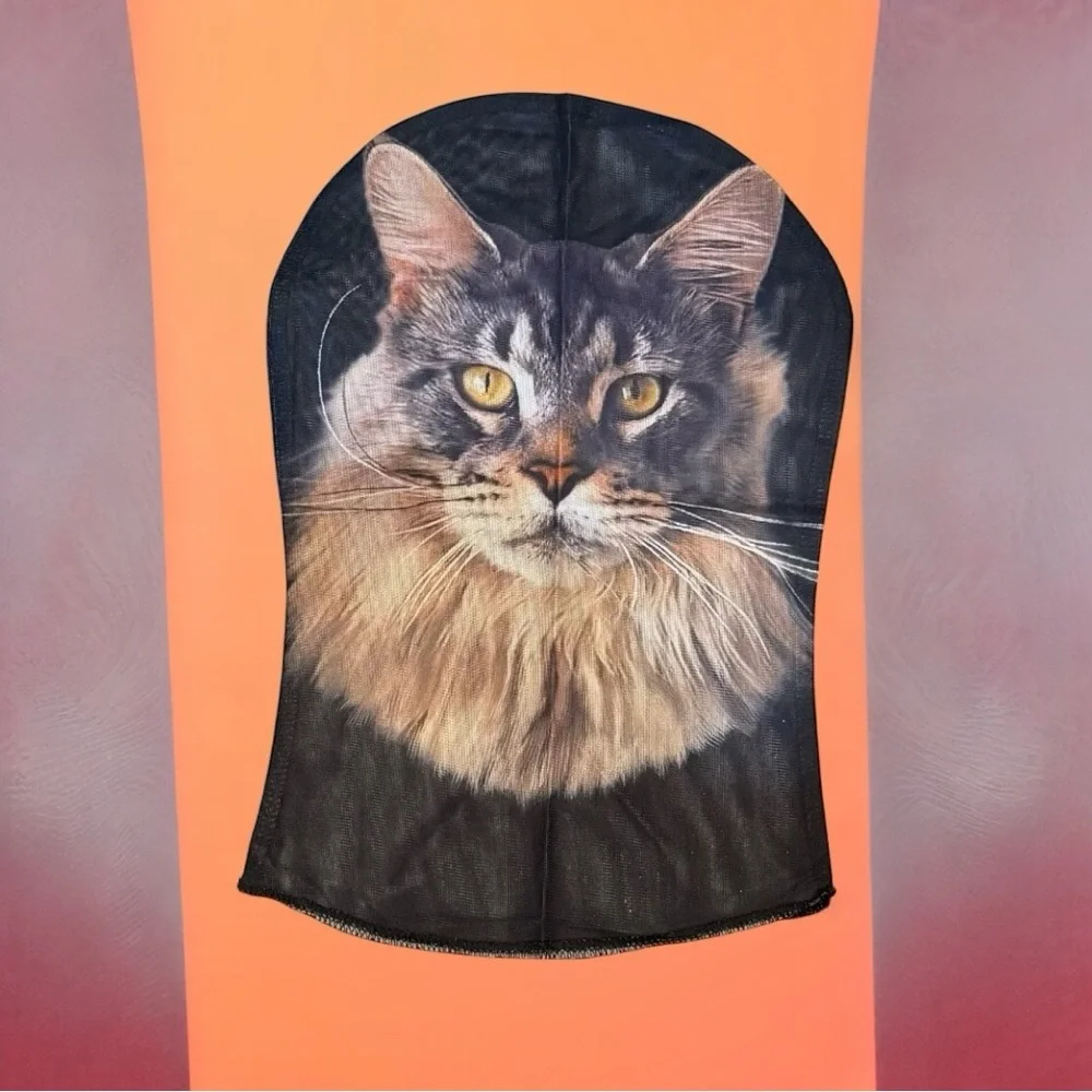 CAT FACE MASK BREATHABLE MESH NEW HALLOWEEN KIDS & ADULTS